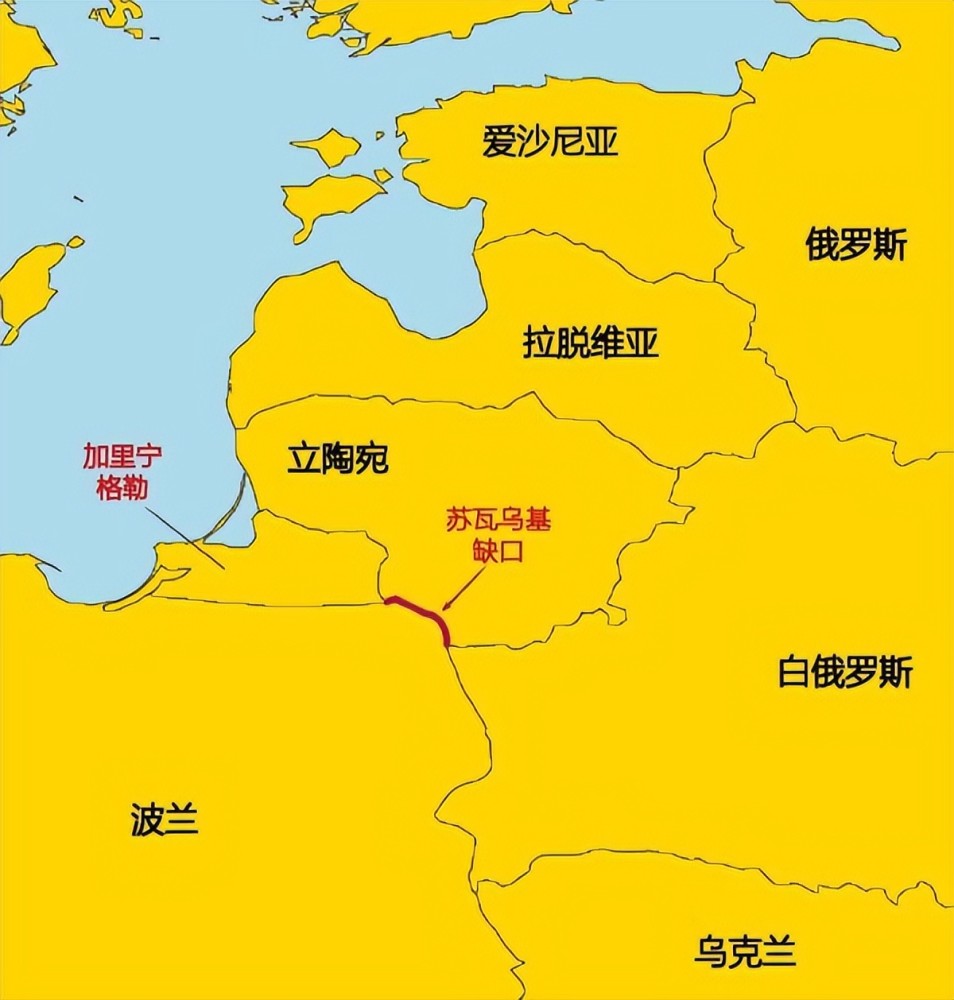 长约100公里的苏瓦乌基走廊毗邻白俄罗斯,波,白两国已陈兵边境对峙