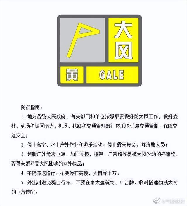 注意防范！北京朝阳区升级发布大风黄色预警