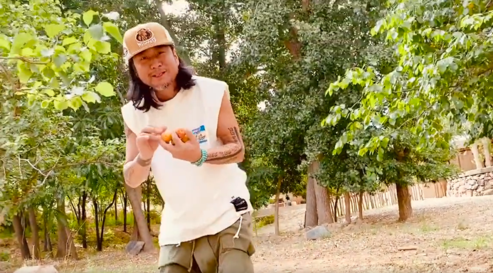 58岁孙兴近况曝光留长发胡子拉碴显老定居乡下蹲地上捡果子吃