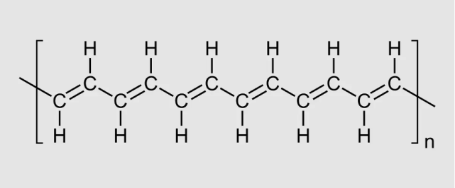 該團隊選擇處理聚乙炔——一種化學式為(c2h2)n的碳基分子鏈,其中n