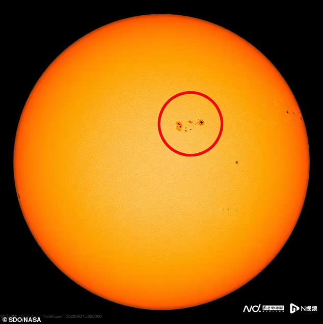 太阳黑子示意图图片