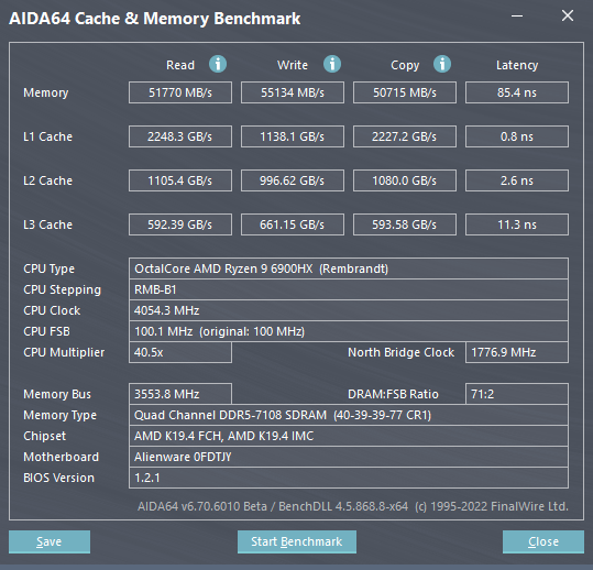 Alienware M17 R5 AMD 9 6900HX 