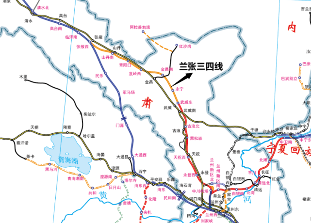 中兰高铁线路图图片