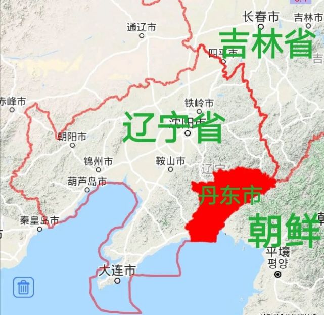 丹东市的地理位置图片