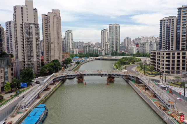 苏州河上又添新桥,安远路跨苏州河桥新建工程桥梁结构贯通