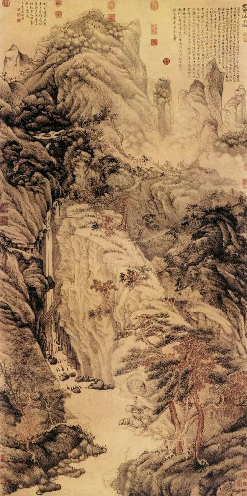 66首山水画题诗，展示中国画的神韵气质！_腾讯新闻