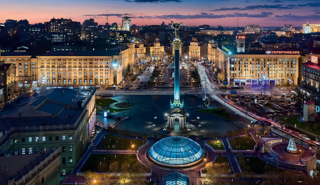 (资料图:基辅夜景)