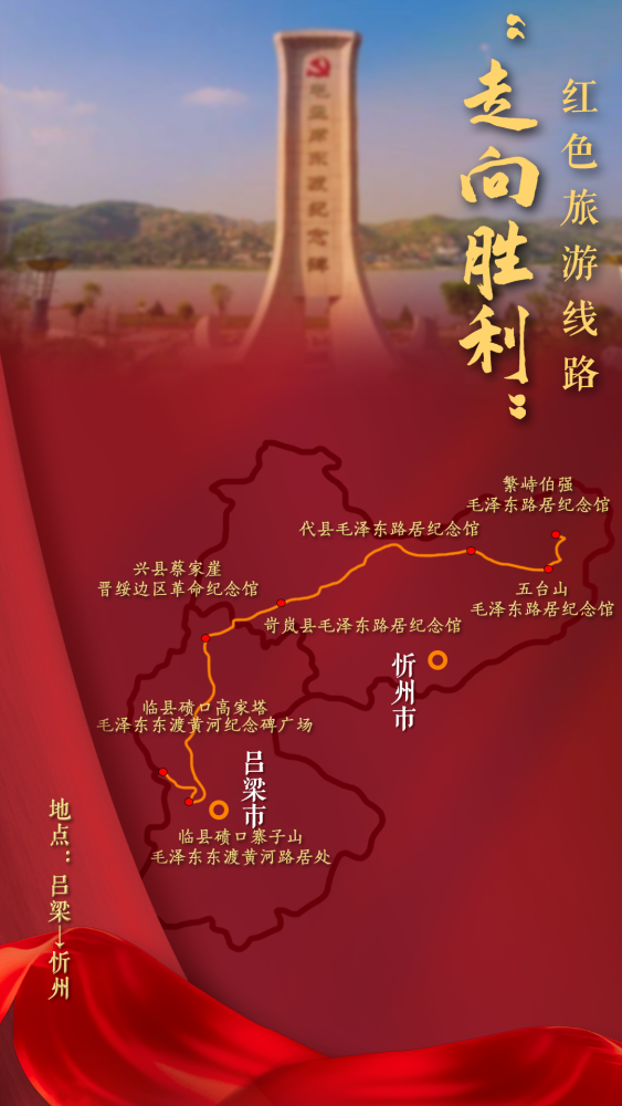 山西红色旅游景点路线图片