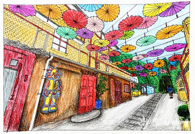 城关小学联合文昌社区开展"老街印象——中华民族一家亲"绘画比赛活动