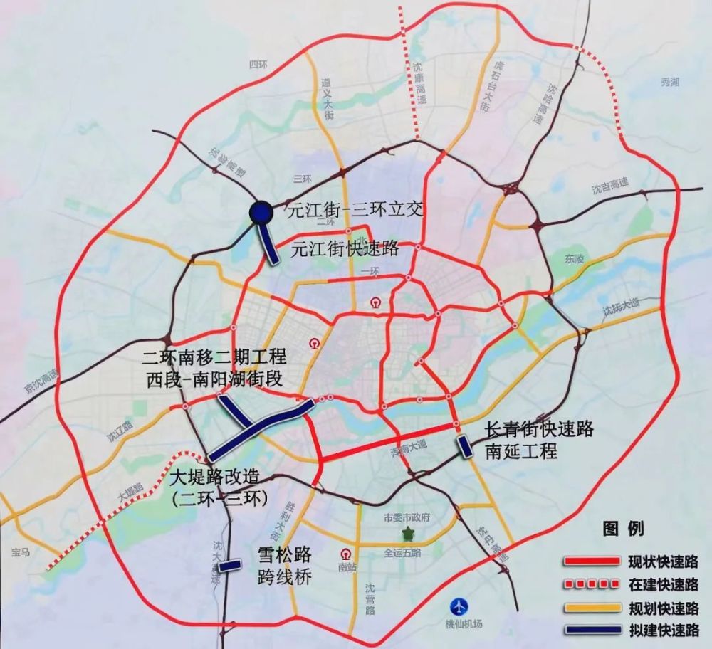 沈阳市三环路线图图片