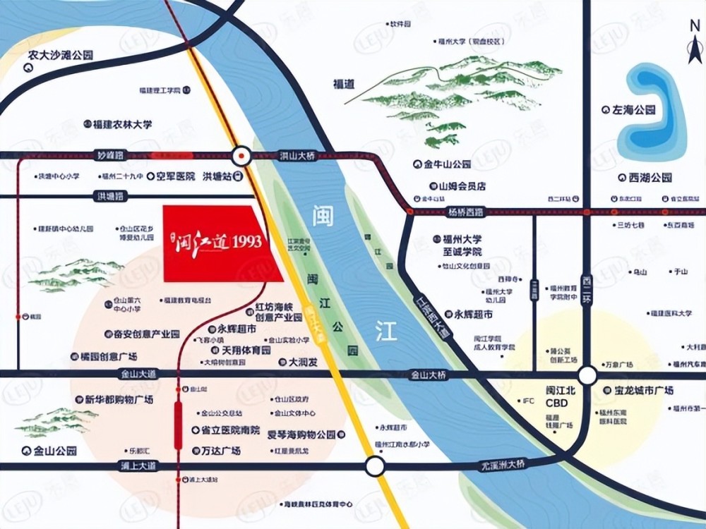 解读福州洪山桥板块老城区与金山片区相差甚远