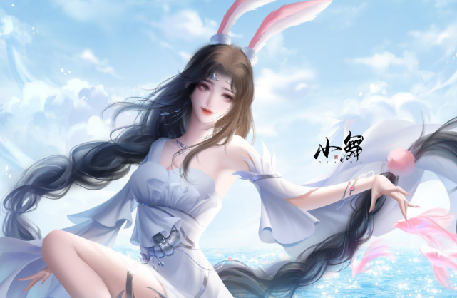 斗罗大陆:小舞七月新造型来袭,波浪卷长发加白色仙女裙,大白腿无比