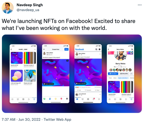 “杀进”NFT市场，Meta向元宇宙跨出了重要一步
