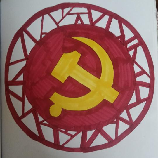 为党旗党徽添彩孩子们拿起手中的画笔,发挥自己的想象,将对党,对祖国