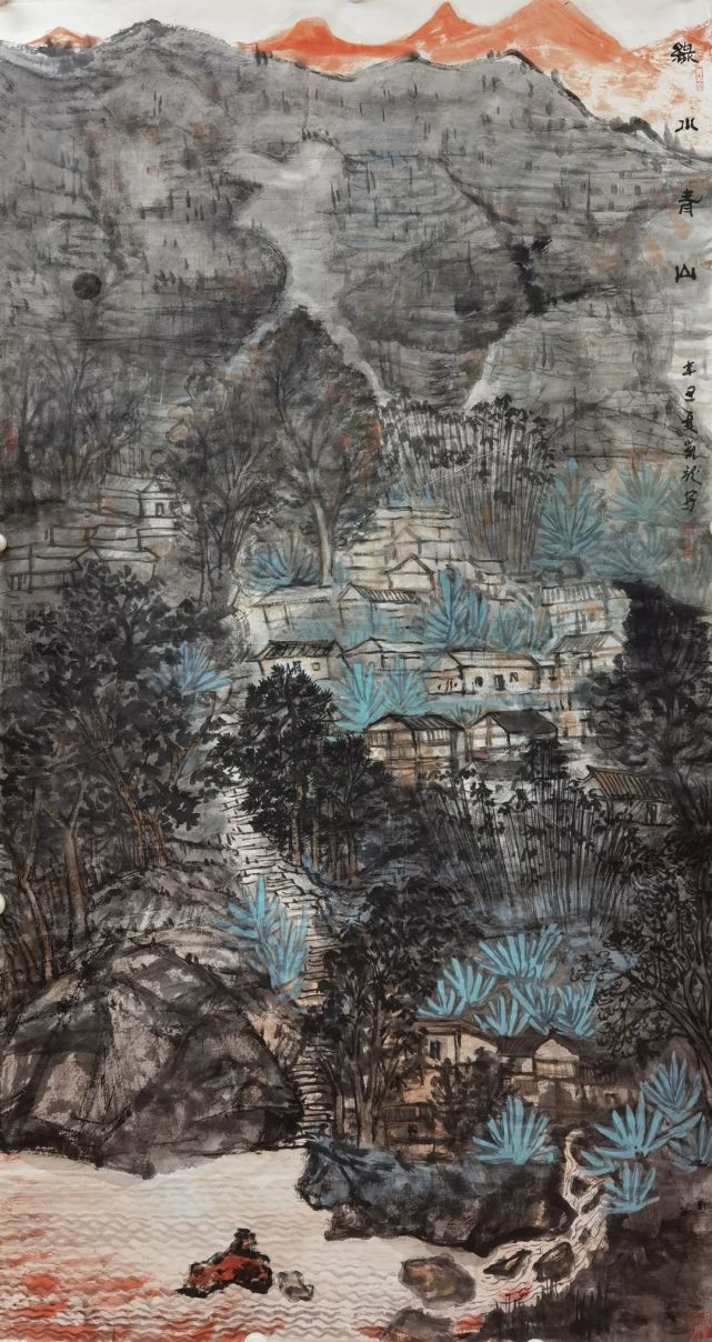 凤凰花开山水情—金融美术家陈凯旋