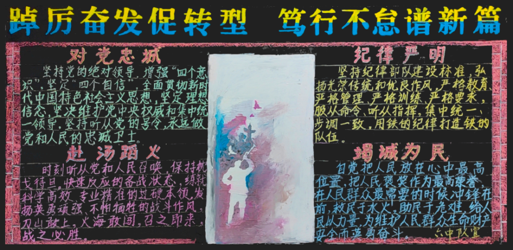 驻训政能量浓墨重彩喜迎盛会白山市森林消防支队组织开展主题板报展评