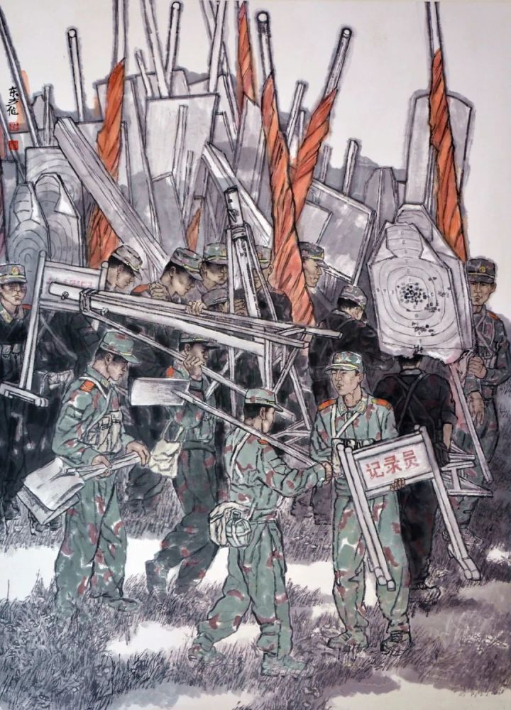喜迎党的二十大庆祝建军95周年武警部队美术书法作品展优秀作品选