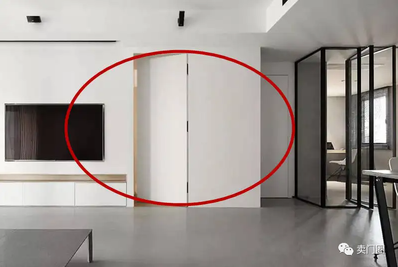 隐形门的优缺点,装暗门锁专用锁,电视背景墙客厅隐形门装修效果图