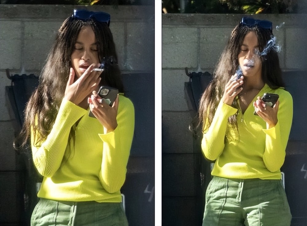 小时候好萌,如今当街抽烟放飞自我_腾讯新闻