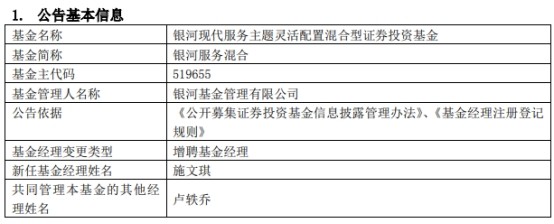 圆信永丰聚兴一年定开债增聘基金经理林铮上周刚成立