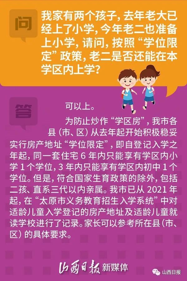 海报丨太原市义务教育学校招生入学政策公布!来看热点问答
