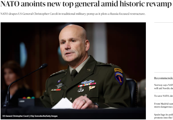 北约欧洲司令部迎来新司令：会讲俄语的美国将军