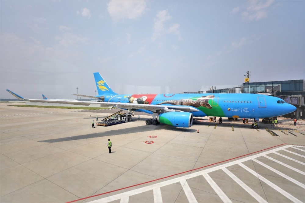 首都航空北京环球度假区主题飞机亮相大兴机场kg体育登录