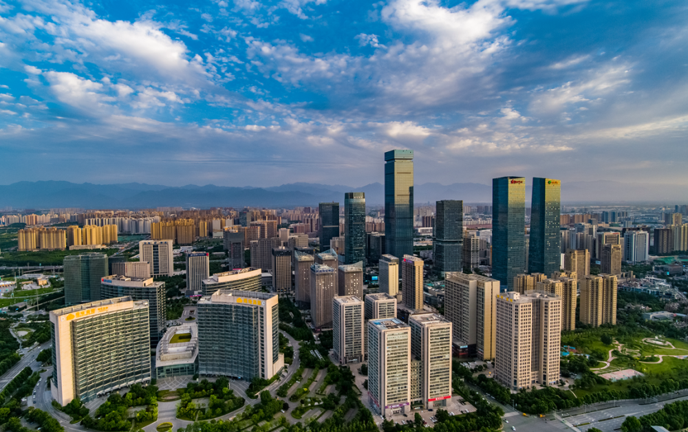 西安高新區錦業路,最璀璨的城市夜景,凸顯國際大都市氣質