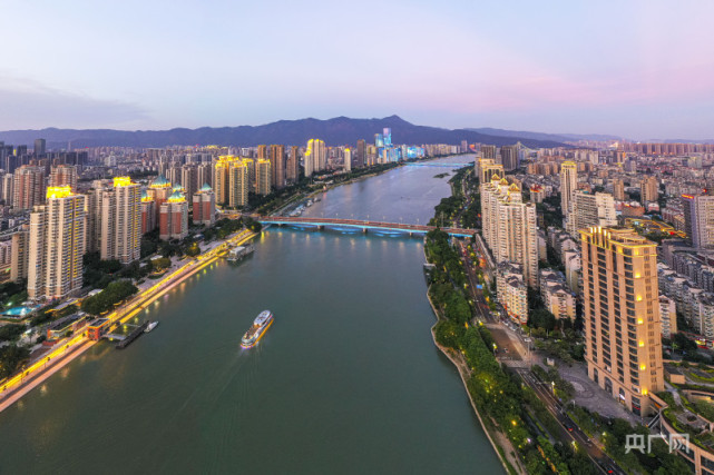 组图福建福州闽江之心夏夜美