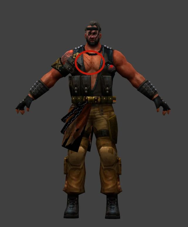 穿越火线幽灵猎手胸口的伤搞不好是疯狂宝贝造成的