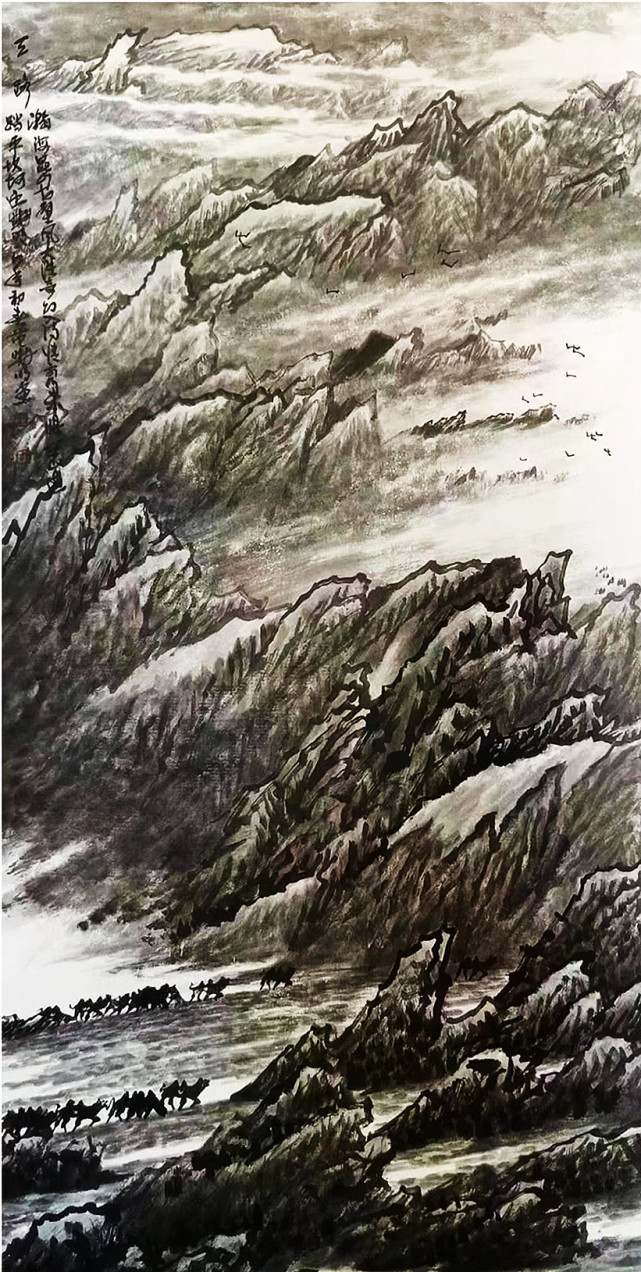 范晓明先生作为一名有功于艺界的学者型画家,他所呈现出的丹青造液屯