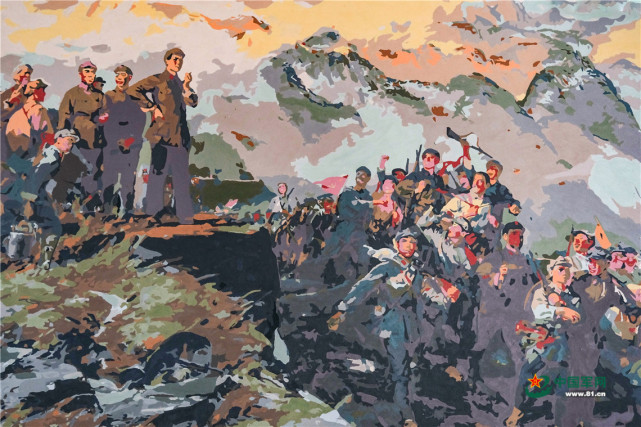 150位中学生倾力创作长征主题油画《地球上的红飘带》