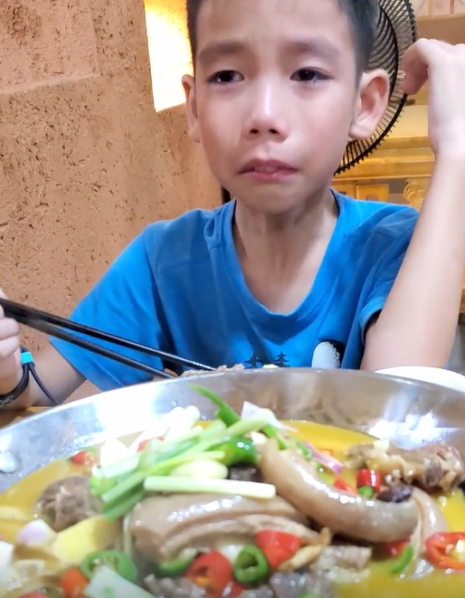 广东8岁小男孩来湖南旅游被辣哭,网友:湖南连筷子都是辣的