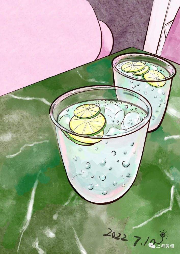 边拍边画丨炎夏,不妨来一杯冰青柠苏打水_腾讯新闻