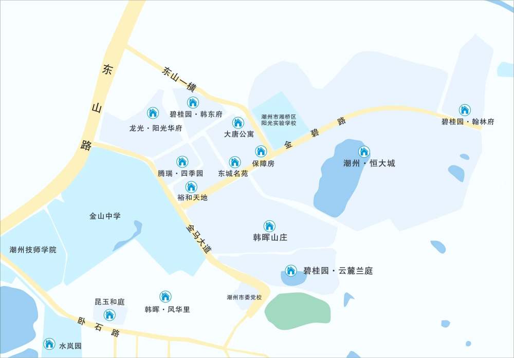 湘桥区街道划分图图片