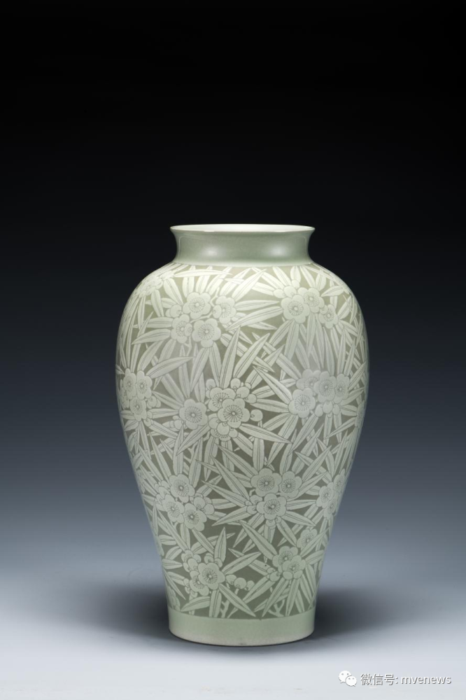 完成品 花器 花瓶 高麗青磁 透彫 貫入 筆筒 置物 インテリア 工芸品