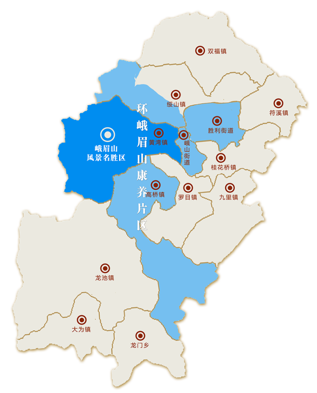 峨眉山市行政区划地图图片