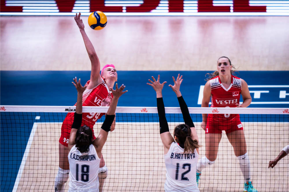 女排世联赛 土耳其队3比1淘汰泰国队晋级四强_腾讯新闻