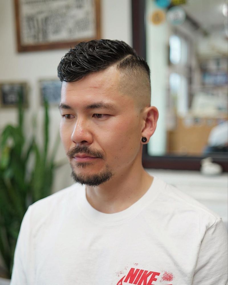 这样整个发型的时尚感更进一步,就算是中年男子,剪这款发型业会显得很