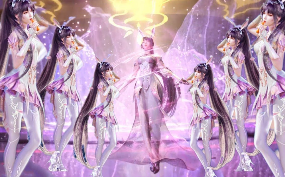 斗罗大陆四大女神玩分身千仞雪自虐七个小舞秀大长腿却输给了朱竹清