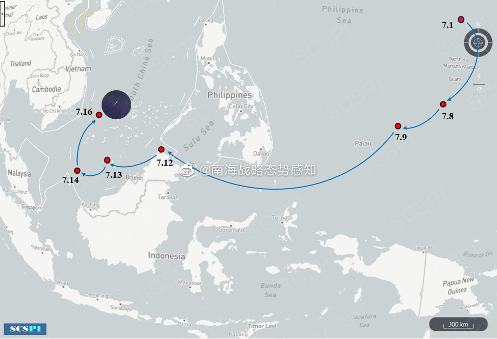 美“里根”号航母南海活动轨迹曝光：将访问越南