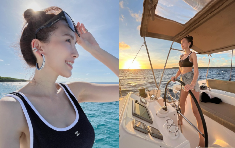 陈若仪穿紧身泳衣秀身材薄背蛮腰上围傲人一双细白长腿太吸睛