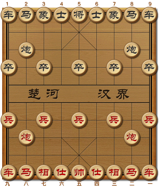 象棋是一项双人竞技游戏,双方在棋盘上排兵布阵,以将对方的将(帅"将"