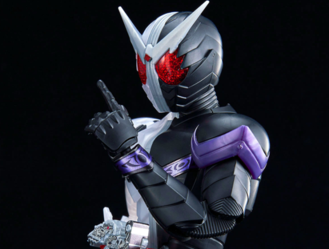 假面骑士w獠牙王牌形态拼装模型实物当疾风露出獠牙怪人沉默了