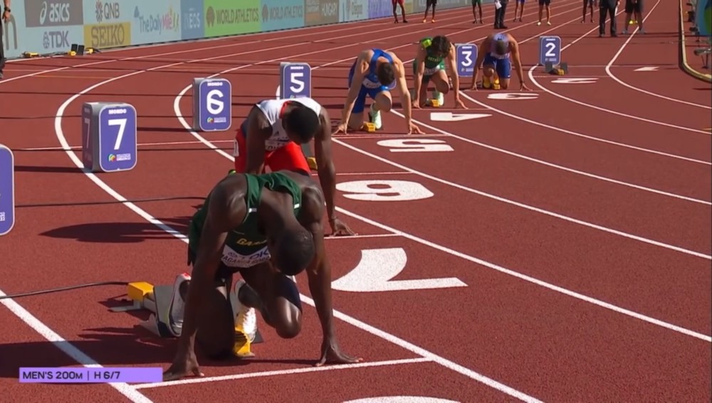 2022年尤金田径世锦赛男子200米预赛第六组,托尔图20秒18组内第一