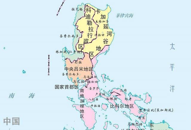 菲律宾各省行政区划图图片