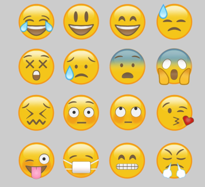 emoji表情以"微笑"表情为例,调查还验证了表情符号使用的代际差异.