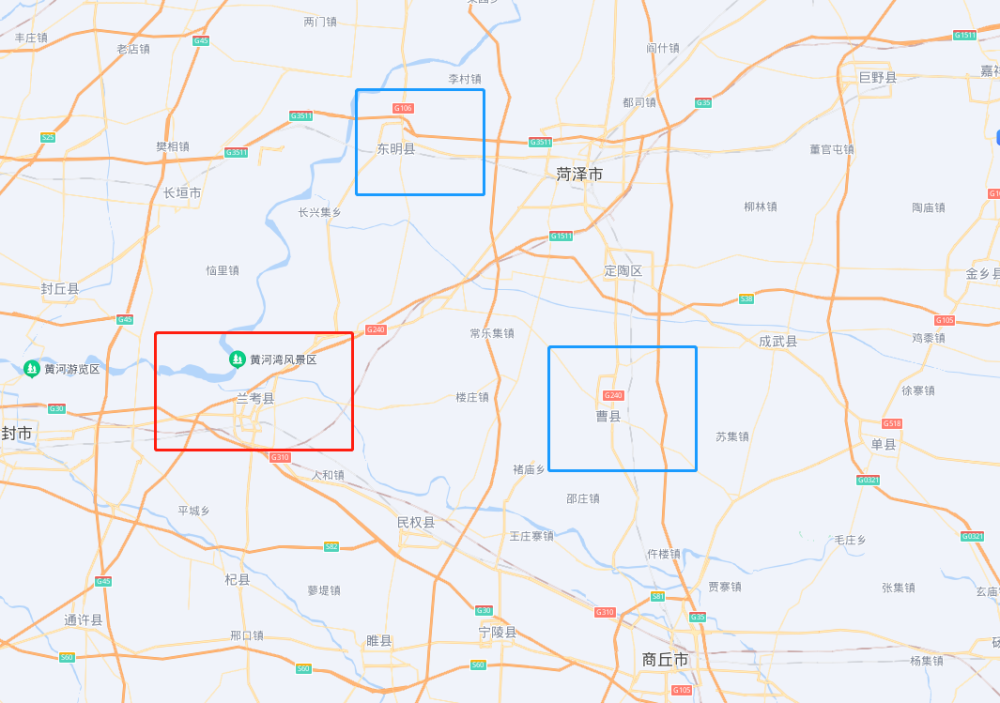 剛剛東明鄰縣蘭考劃定5個高中風險區域