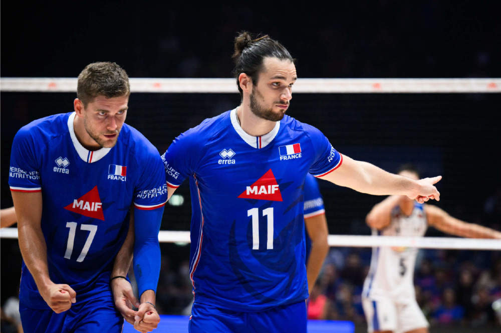 vnl半决赛法国男排3:0淘汰意大利技术统计,克莱维诺双率最高!