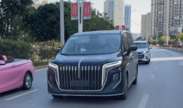 红旗"大面包"实车,镀铬装饰是真多,还惯着高傲的埃尔法?